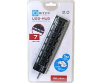 5BITES HB27203PBK 7*USB2.0 / БП 5В2А / 1M / BLACK