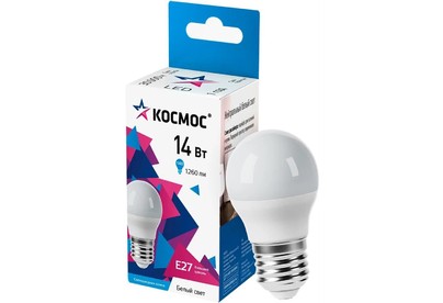 КОСМОС LkecLED14wGL45E2745 14W/E27/4500K
