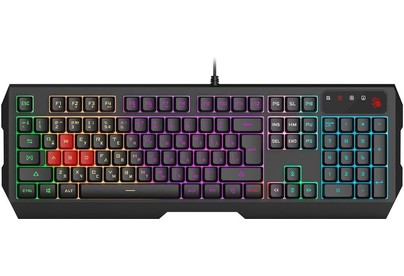 A4TECH Клавиатура Bloody B140N черный USB Multimedia for gamer LED (подставка для запястий) (B140N)