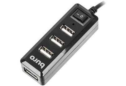 BURO Разветвитель USB 2.0 BUHUB40.5LU2.0 4порт. черный