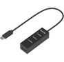 BURO Разветвитель USBC BPHC1906 4порт. черный (BUUSBCHUB4U20)