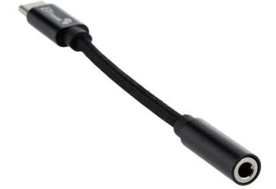 ELTRONIC (156) 3.5 Jack (F)  TypeC с проводом тканевая оплетка (черный)