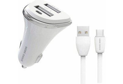MORE CHOICE (4627151191386) AC22m 2USB 2.4A для micro USB White