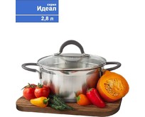 TIMA ИДЕАЛ 2,8л, с 2мя носиками, с крышкой, с силикон. ручками ID2028