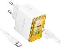 BOROFONE (6941991110696) BAS32A 1USB+1TypeC 3.0A QC3.0 PD 30W White