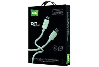 MORE CHOICE (4620202554758) K85ia USB 3.0A PD 27W для Lightning ng 8pin TypeC  1м , белый