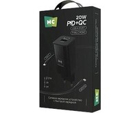 MORE CHOICE (4620202555762) NC85i 1USB+1TypeC 3.0A PD 20W+QC3.0 для Lightning 8pin TypeC Black