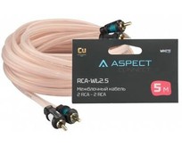 ASPECT RCAWL2.5, White Line, коаксиал, OFC, 2RCA2RCA, 5м