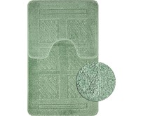 САНАКС 00285 CLASSIC UNI КВАДРАТЫ Коврик в ванную двойной ФИСТАШКОВЫЙ 55х90 +45х55 см 100% полиэстер