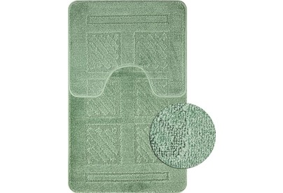 САНАКС 00285 CLASSIC UNI КВАДРАТЫ Коврик в ванную двойной ФИСТАШКОВЫЙ 55х90 +45х55 см 100% полиэстер