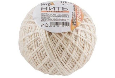 РЫЖИЙ КОТ Нить кулинарная 100 м (клубок)