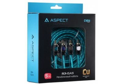 ASPECT RCACL4.5, Cyan Line, витая пара, OFC, 1 экран, 4RCA4RCA, 5м