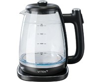 VITEK Чайник электрический VTWK1074 1.7л. 1800Вт черный корпус: стекло