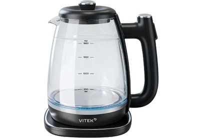 VITEK Чайник электрический VTWK1074 1.7л. 1800Вт черный корпус: стекло
