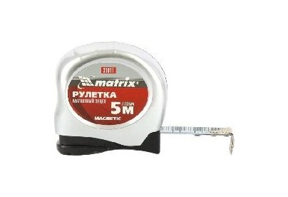 MATRIX Рулетка Magnetic, 5 м х 19 мм, магнитный зацеп 31011