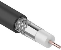 PROCONNECT (0122051) RG6U, CCS/AL/AL, 48%, 75 ОМ, бухта 100 М, черный