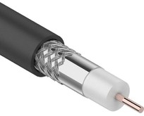 REXANT (012202) RG6U, 75 ом, бухта 100 м, черный