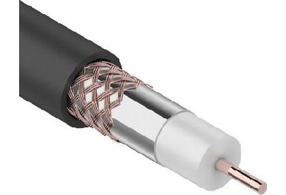 REXANT (012222) RG6U+CU, 75 ом, бухта 100 м, черный