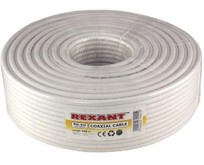 REXANT (012221) RG6U, бухта 100м, INDOOR, белый