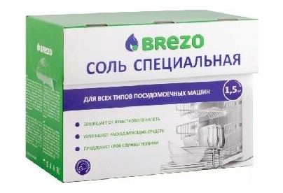 BREZO 97008 Специальная соль для посудомоечной машины 1500 г