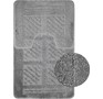 САНАКС 00284 CLASSIC UNI КВАДРАТЫ Коврик в ванную двойной СЕРЫЙ 55х90+45х55 см 100% полиэстер