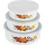 MALLONY Набор из 3 эмалированных мисок с крышками, FAMILIA, 600/850/1250 мл (008763)
