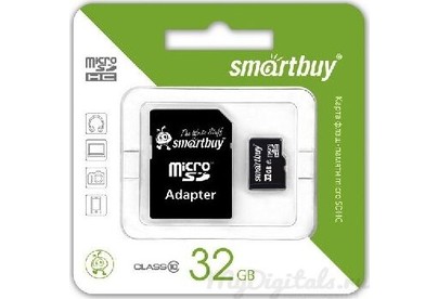 SMARTBUY (SB32GBSDCL1001LE) MicroSDHC 32GB Class10 LE + адаптер