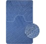 САНАКС 00289 CLASSIC UNI ПОЛОСКИ Коврик в ванную двойной СИНИЙ 55х90+45х55 см 100% полиэстер