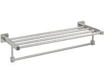GFMARK 87142 Полка для полотенца с опорой, большая, из нержавеющей стали, с квадратными основаниями, цвет САТИН