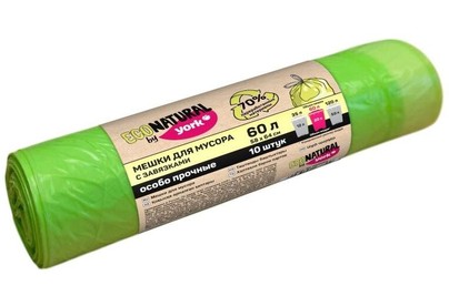 YORK с тесьмой ЭКО Натурал 60л (10 шт) 089950
