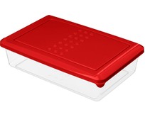 HOMVER Асти для продуктов прямоугольный 0,75л (красный) 221100106/04