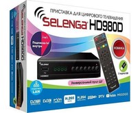 SELENGA HD980D эфирный DVBT2/C тв ресивер, тюнер бесплатного IPTV, медиаплеер ВВ4073