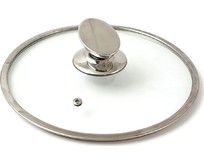 TIMA Крышка стекл. с метал/обод + овальная ручка НЖС 28 см низ. 5528