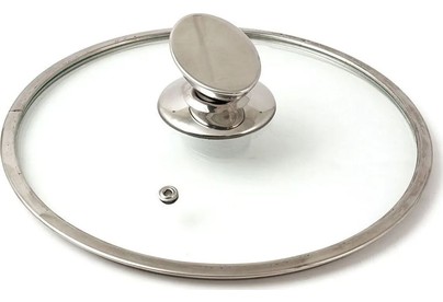TIMA Крышка стекл. с метал/обод + овальная ручка НЖС 28 см низ. 5528