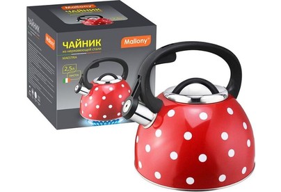 MALLONY Чайник из нерж стали со свистком 