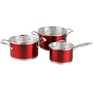 POMIDORO POMI D'ORO PSS640027 Prezioso Набор кастрюль 20см, 24см и соусник 16см с крышками