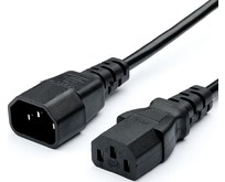 GOPOWER (0000024537) C14 (m)C13 (f) 1.8м ПВХ 0.75мм удлинитель черный (1/10/100)