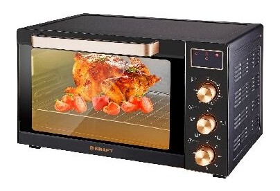KRAFT KFMO 3506 KGLB (черный/золото) с дисплеем