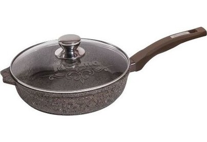 МЕЧТА С24902 Premium mokko 24см несъемная ручка стеклянная крышка