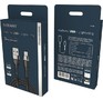 REXANT (187059) USBA  Lightning 2,4А, 1м, в черной нейлоновой оплетке, с LED подсветкой