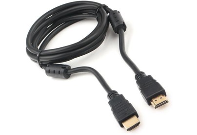 CABLEXPERT (19443) CCF2HDMI46, 19M/19M, v2.0, медь, двойной экран, позол.контакты, 2 фер.кольца, 1.8м, черный, пакет