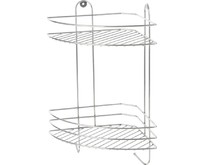 РЫЖИЙ КОТ Полка угловая двухъярусная Vento Plus 23*23*41,5 см хром (310848)