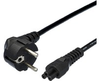 GOPOWER (0000024056) кабель питания евровилка CEE 7/7IEC 320 C5 1.8м ПВХ 0.75мм черный (1/10/160)