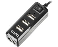 BURO Разветвитель USB 2.0 BUHUB40.5LU2.0 4порт. черный