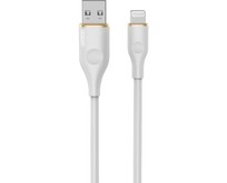 AKSBERRY (6900327520011) X162 Liquid silicone USB A Lightning, белый