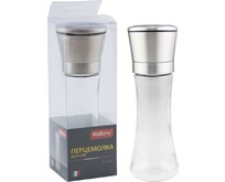 MALLONY Перцемолка ручная PICCANTE, рр 6,5*19 см, стекло, нерж сталь (003593)