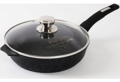 МЕЧТА С22802 Гранит black 22см несъемная ручка стеклянная крышка