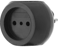 REXANT (1110631) Тройник эл Шар 220 В 6 А черный