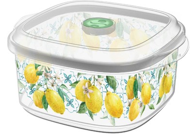 HOMVER Sicily Lemon для СВЧ 1,6л с клапаном с декором (бесцветный) 222120025/0107