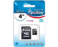 SMARTBUY (SB4GBSDCL401) MicroSDHC 4GB Class4 + адаптер